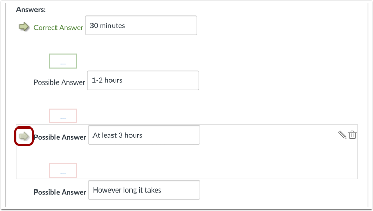 Select New Correct Answer