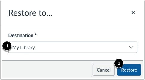 Restore Archived Item
