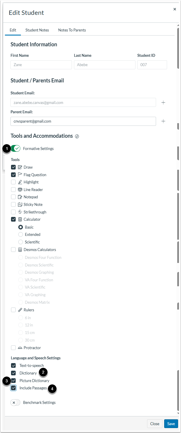 Configure Formative Assessments