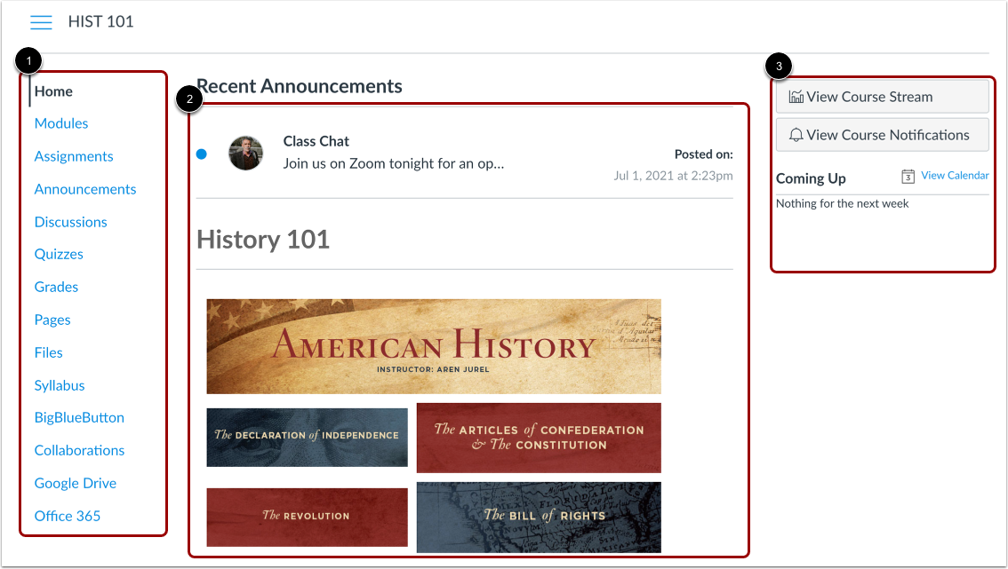 View Course Home Page