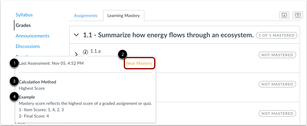 View Outcome Information