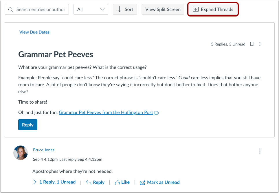 Expand Discussion Thread