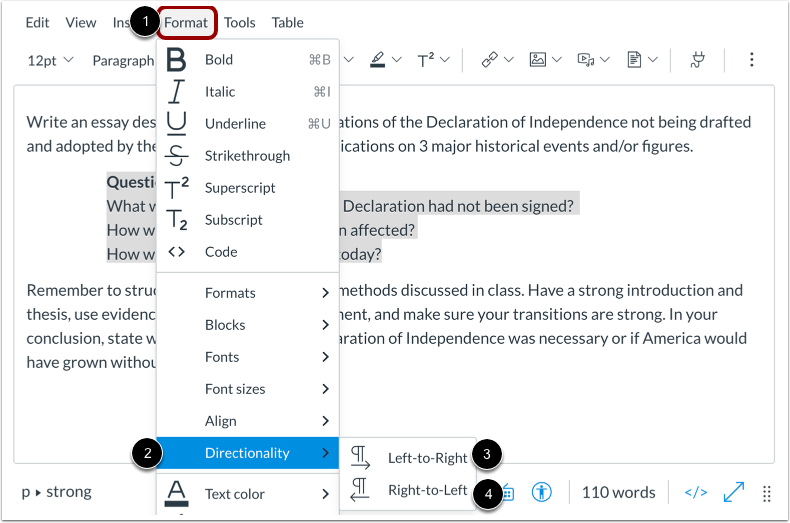 Align Directional Text