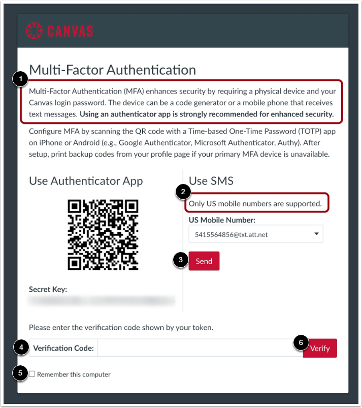 Verify via Text Message