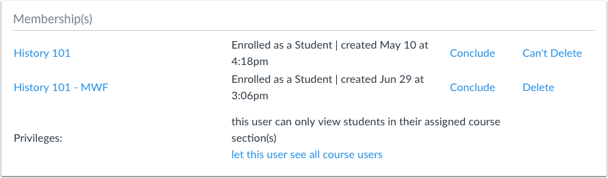 view user details page
