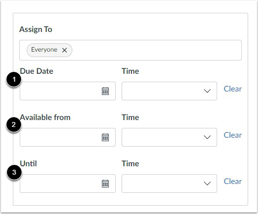 Enter Due and Availability Dates
