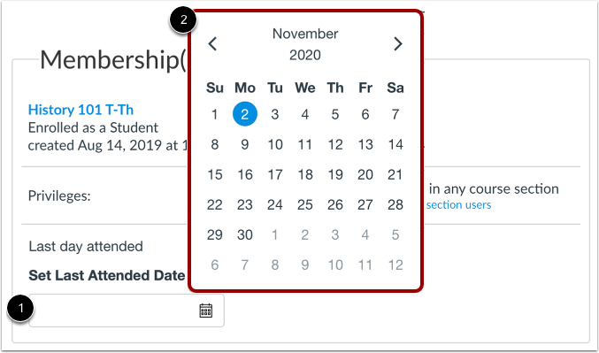 Enter Last Date Attended