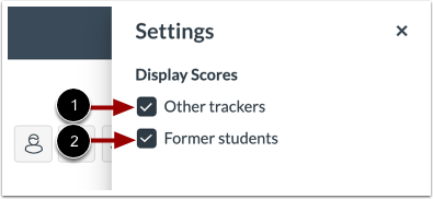 Adjust Display Score Settings