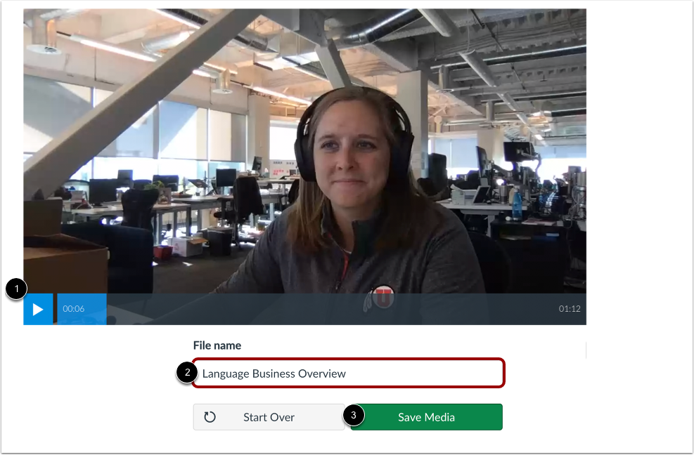 Preview Recorded Media