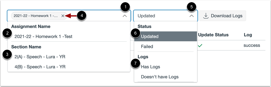 Filter Assignment Log