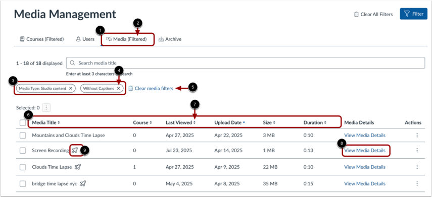 How do I view and manage media as a Studio Admin? - Instructure Community