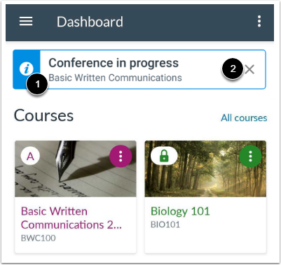 View In-Progress Conference
