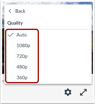 Select Video Quality