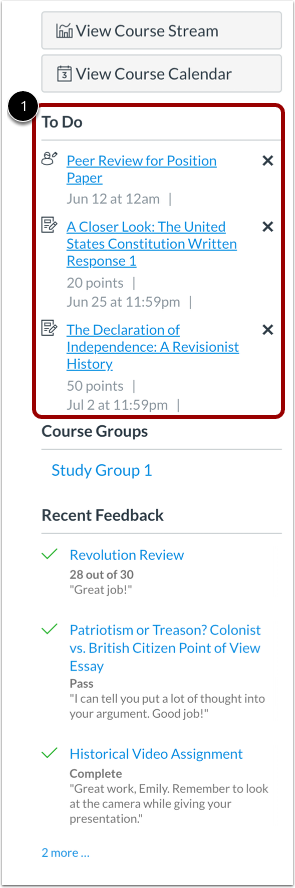 View Sidebar Sections