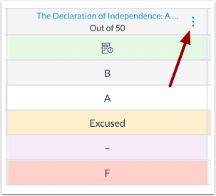 Open Assignment Menu