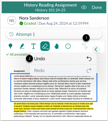 Undo Annotation