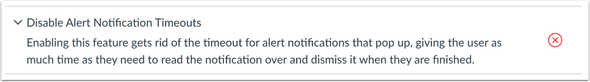 Disable Alert Notification Timeouts