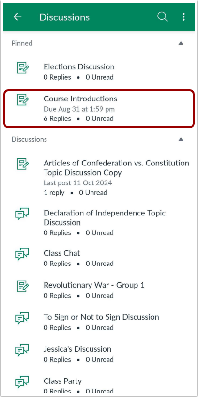 View Discussions