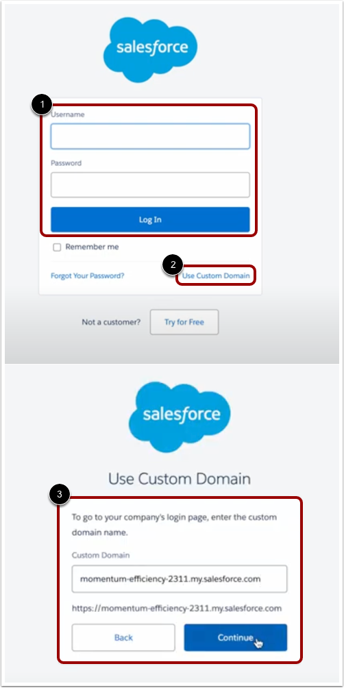 Log in to Salesforce