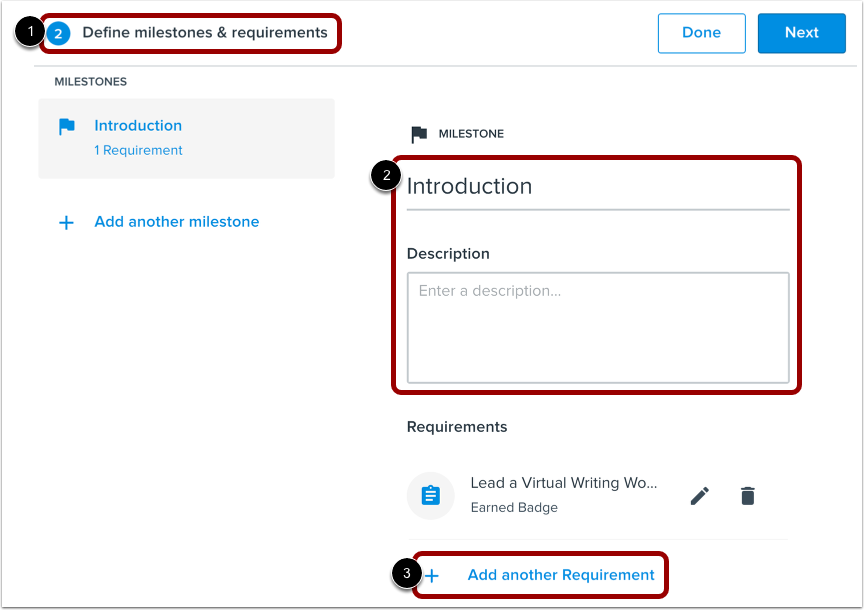Open Milestones and Requirements
