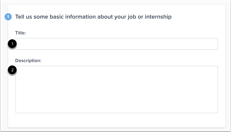 Enter Basic Job Info