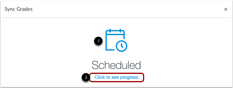 View Grade Sync Progress