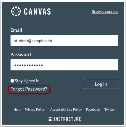Request New Password