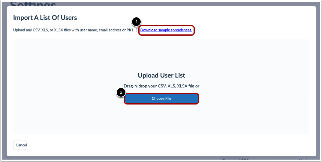 Upload User List