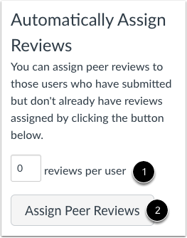 Assign Peer Reviews