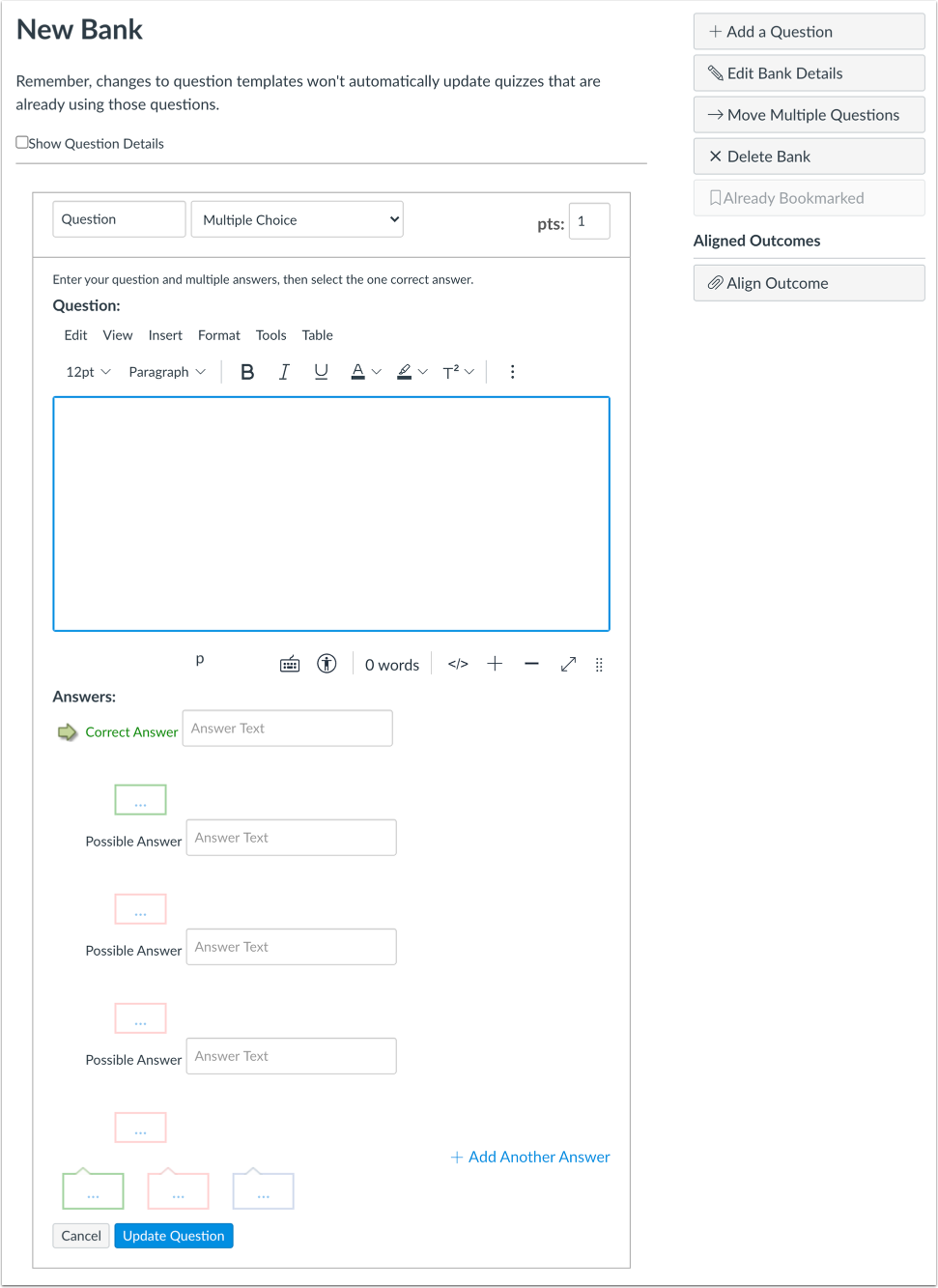 Create New Questions