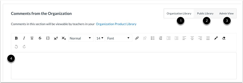 Edit Comments from Organization