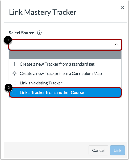 Select Linking Option