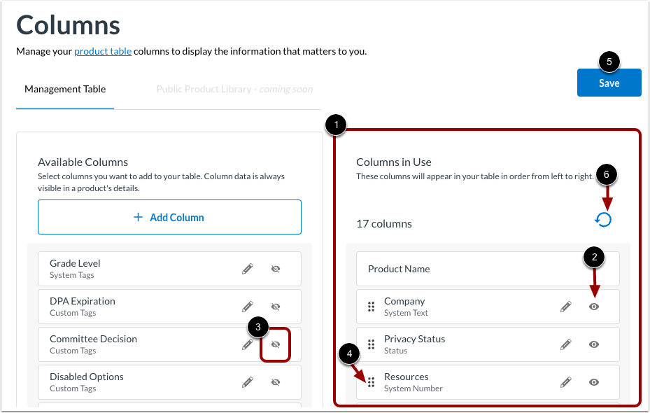 Add or Remove Columns
