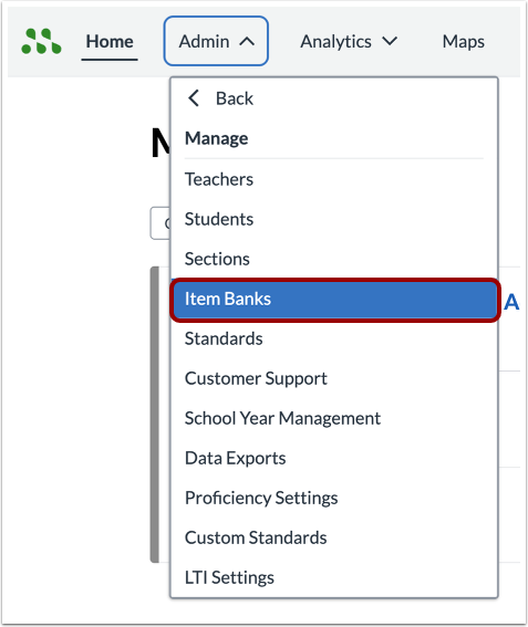 Open Admin Item Banks