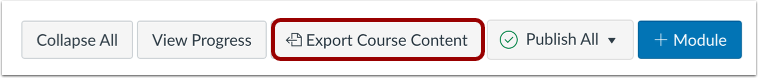 Export Course Content