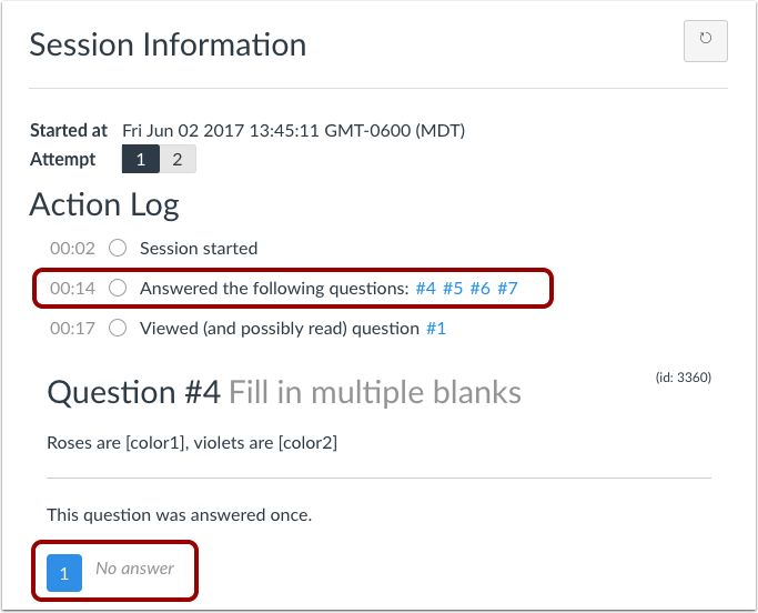 View Autosave Answers