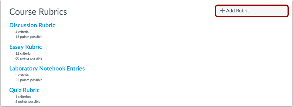 Create Rubric