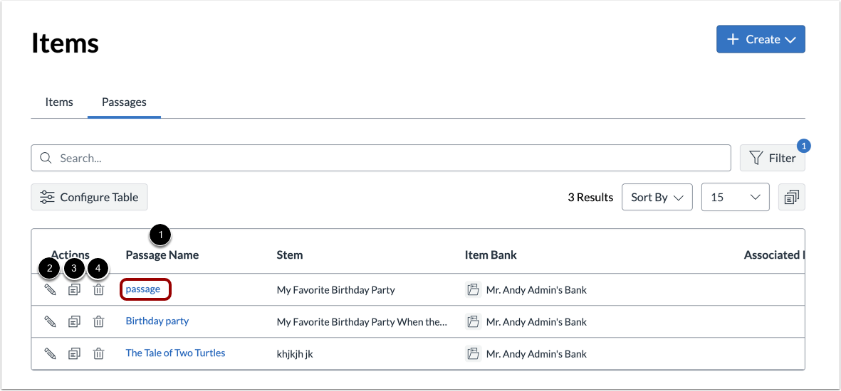 Select and View Passage