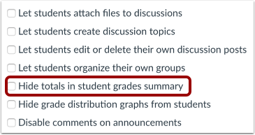 Hide Totals in Student Grades Summary