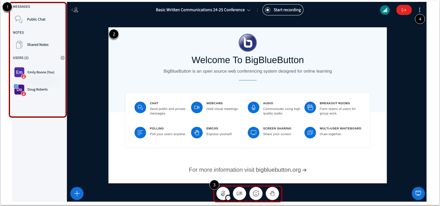View Conferences Interface