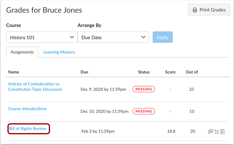 Open Assignment Submission Details