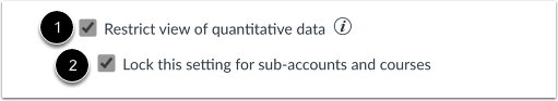 Restrict View of Quantitative Data in New Courses