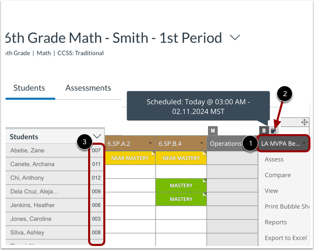 View Benchmark Availability Window