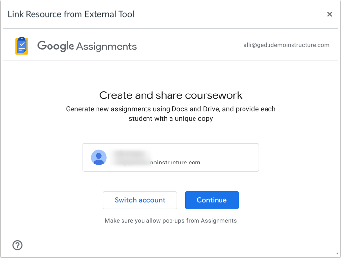 Link Resource from External Tool