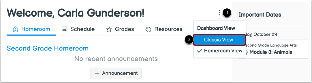 Switch to Classic View