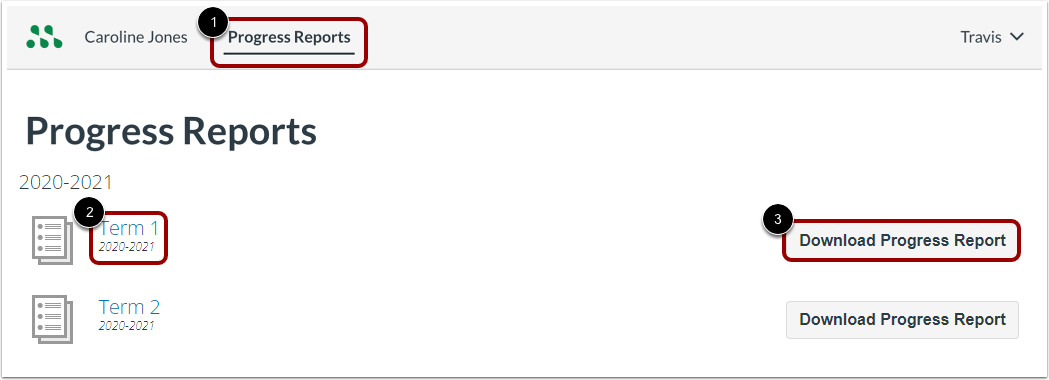 Download and View Progress Reports