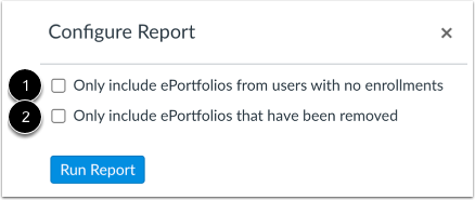Filter ePortfolio Data