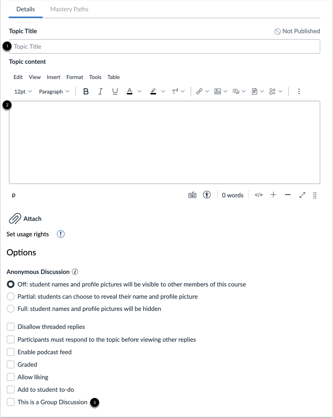 Create Group Discussion