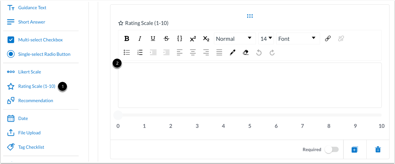 Add Rating Scale (1-10)