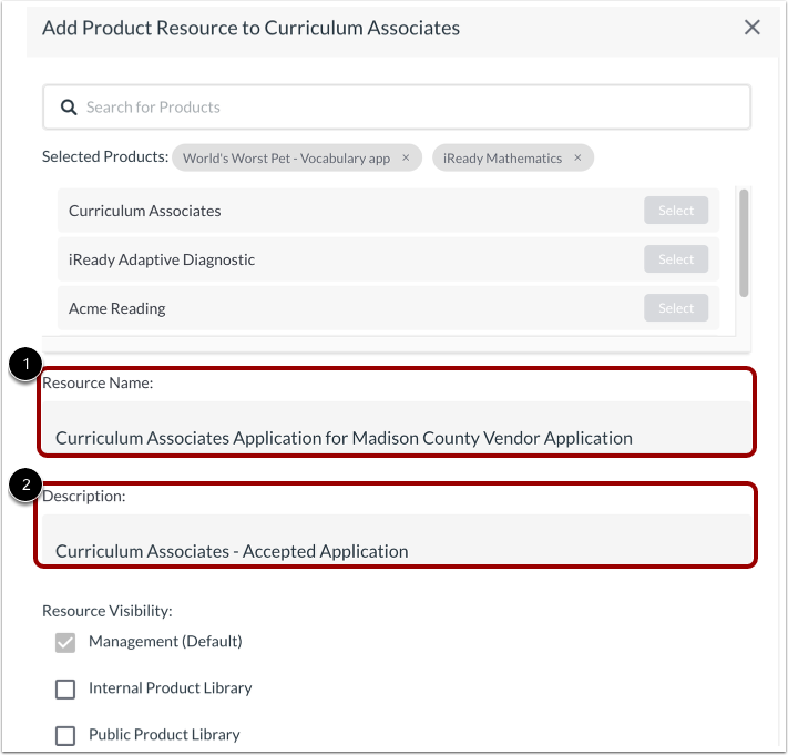 Edit Name or Description